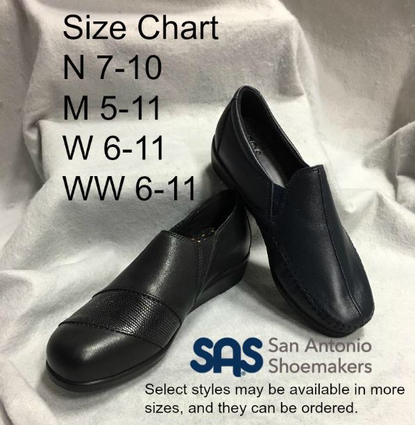 sas shoe sizes