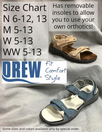 drew sandals removable insoles