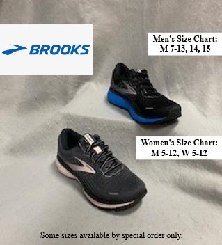 brooks shoe chart